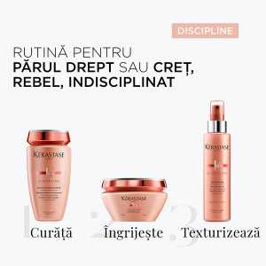 Sampon pentru par nedisciplinat Kerastase Discipline Bain Fluidéaliste, 250 ml