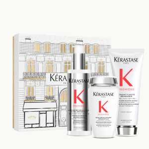 Set Kérastase Première Fondant Holidays 2025 Concentré Décalcifiant Ultra-Réparateur 250ml + Bain Décalcifiant Réparateur 250ml + Fondant Fluidité Réparateur 200ml