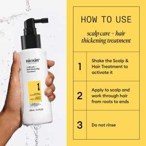 Tratament profesional leave-in fortifiant impotriva ruperii pentru par natural cu aspect usor subtiat Nioxin System 1 Scalp + Hair Treatment, 100 ml