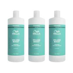 Pachet 3 x Sampon pentru par lipsit de volum Wella Professionals Invigo Volume Boost, 1000 ml