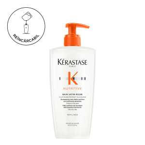 Sampon reincarcabil hranitor pentru par foarte uscat Kérastase Nutritive Bain Satin Riche, 500 ml