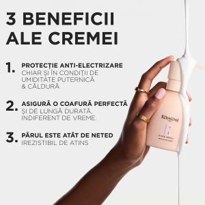 Leave-in cremos anti-frizz pentru par gros predispus la electrizare Kérastase Gloss Absolu, 240 ml