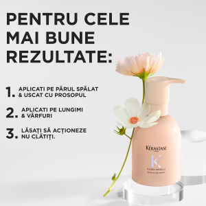 Leave-in cremos anti-frizz pentru par gros predispus la electrizare Kérastase Gloss Absolu, 240 ml