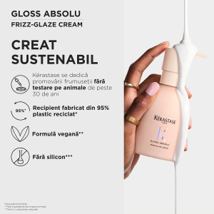 Leave-in cremos anti-frizz pentru par gros predispus la electrizare Kérastase Gloss Absolu, 240 ml