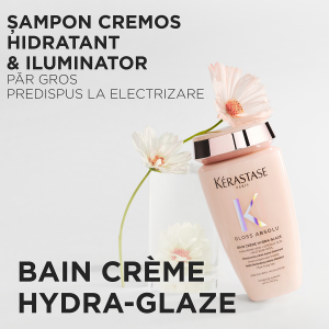 Sampon pentru par gros predispus la electrizare Kérastase Gloss Absolu Bain Crème Hydra-Glaze, 250 ml