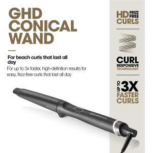 Ondulator profesional conic pentru onduleuri lejere GHD Chronos Curve Conical Wand, 28-23 mm