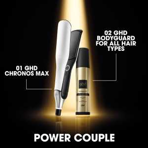 Placa de par profesionala lata pentru par gros si cret cu tehnologia HD Motion-Responsive™ GHD Chronos Max, White