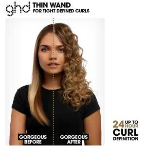Ondulator profesional pentru bucle definite si rezistente GHD Curve Thin Wand, cilindru 14 mm