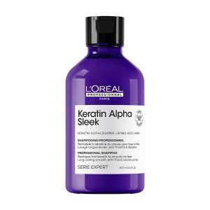 Sampon profesional pentru par matasos L’Oreal Professionnel Serie Expert Keratin Alpha Sleek, 300 ml