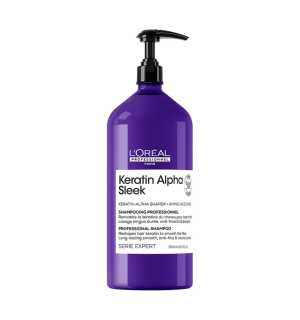 Sampon profesional pentru par matasos L’Oreal Professionnel Serie Expert Keratin Alpha Sleek, 1500 ml