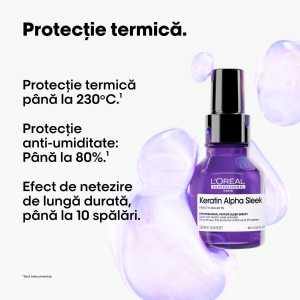 Serum profesional pentru par matasos L’Oreal Professionnel Serie Expert Keratin Alpha Sleek, 50 ml