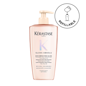 Sampon pentru par gros predispus la electrizare Kérastase Gloss Absolu Bain Riche Hydra-Glaze, 500 ml