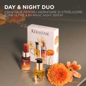 Set Kérastase MINI EMBLEMATIC Spring 2026 Serum Elixir Ultime L'HUILE ORIGINALE 30 ml + 8H MAGIC NIGHT SERUM 30 ml