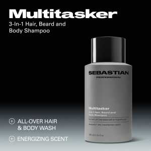 Sampon 3 in 1 pentru barbati - par, corp si barba Sebastian Professional Multitasker, 280 ml