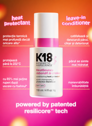 Spray de par leave-in, cu protectie termica K18 HeatBounce, 47 ml